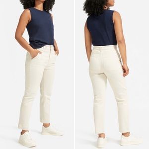 Everlane Slim Leg Crop Ankle Pants Bone 10 Petite